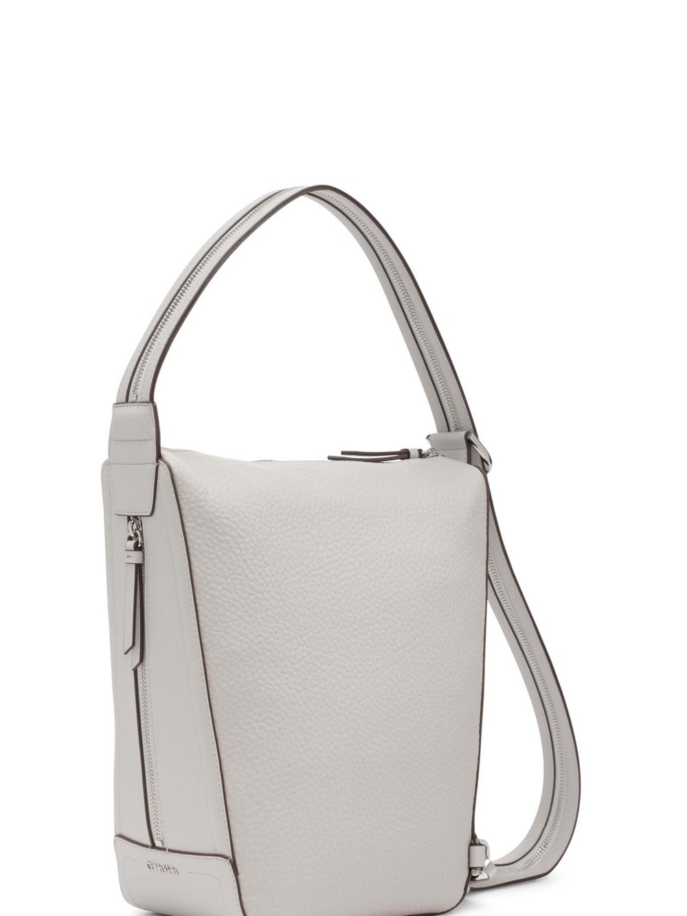 Calvin Klein Bucket Bag Crossbody Grey Purse Moss Convertible Sling Bag